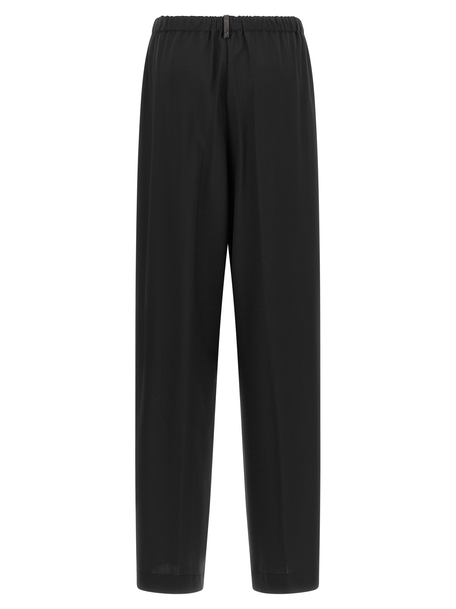 Fabiana Filippi Black Virgin Wool Casual Pants Fabiana Filippi