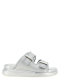 Alexander McQueen Silver Rubber Slides Alexander McQueen
