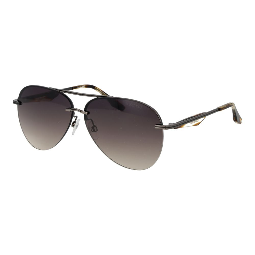 Trussardi Gray Metal Sunglasses
