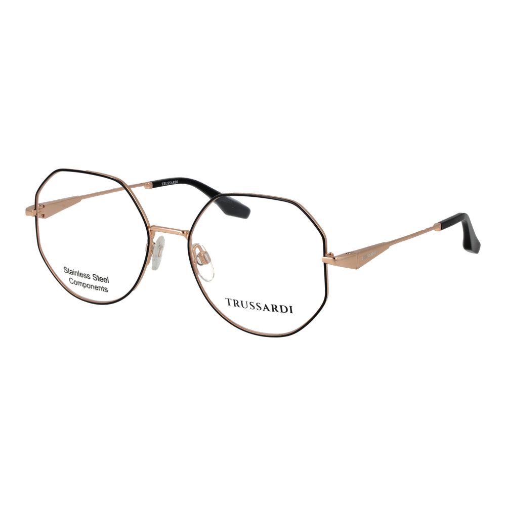 Trussardi Black Stainless Steel Glasses (Frames)