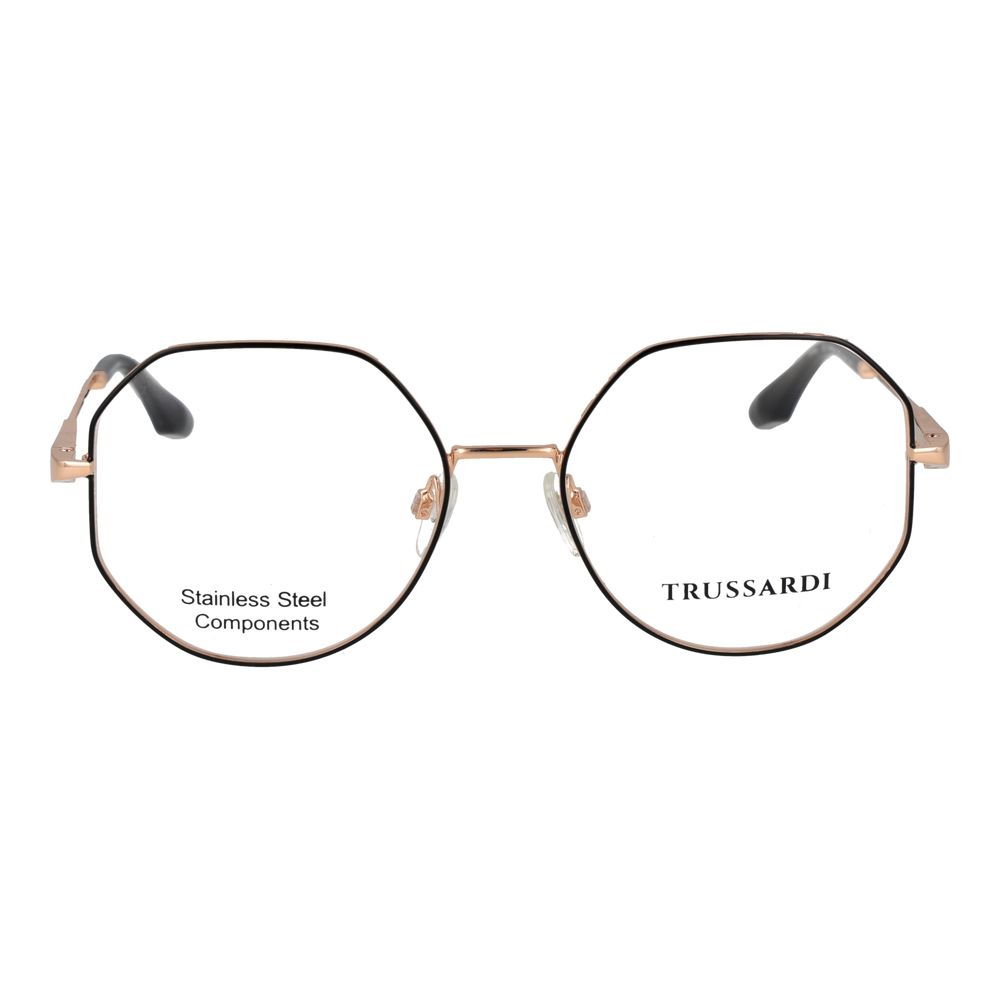 Trussardi Black Stainless Steel Glasses (Frames)