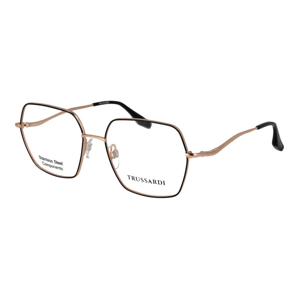 Trussardi Black Stainless Steel Glasses (Frames)