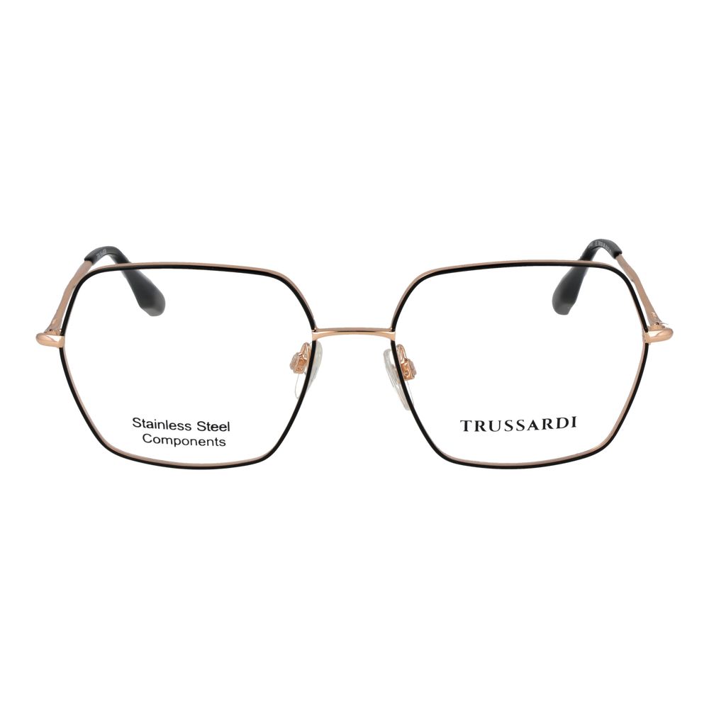 Trussardi Black Stainless Steel Glasses (Frames)