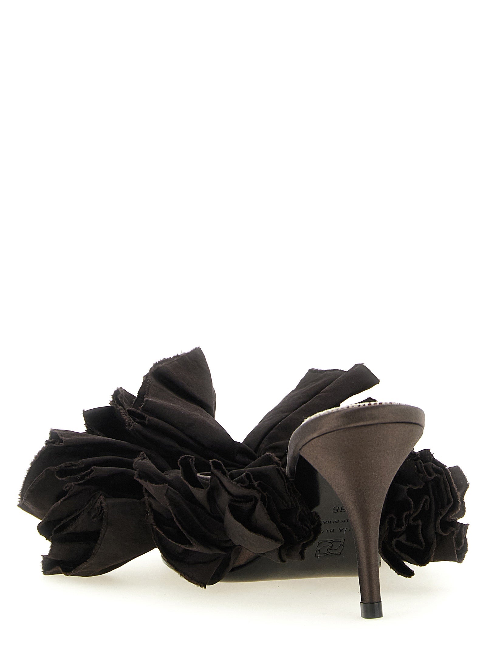 Magda Butrym Brown Viscose Stiletto Heel Sandals