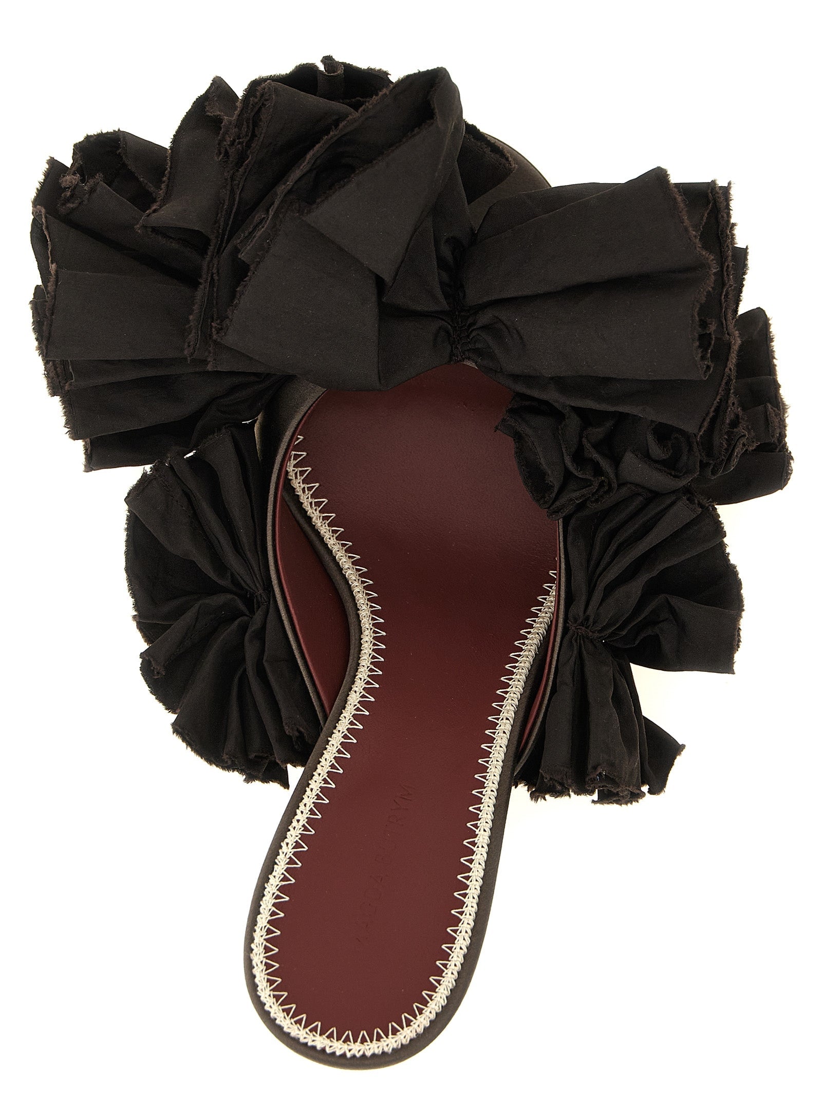 Magda Butrym Brown Viscose Stiletto Heel Sandals