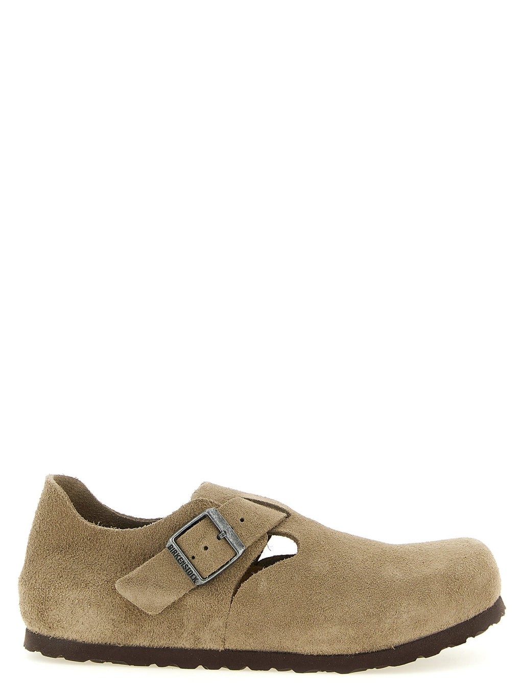 Birkenstock Beige Suede Leather Clogs