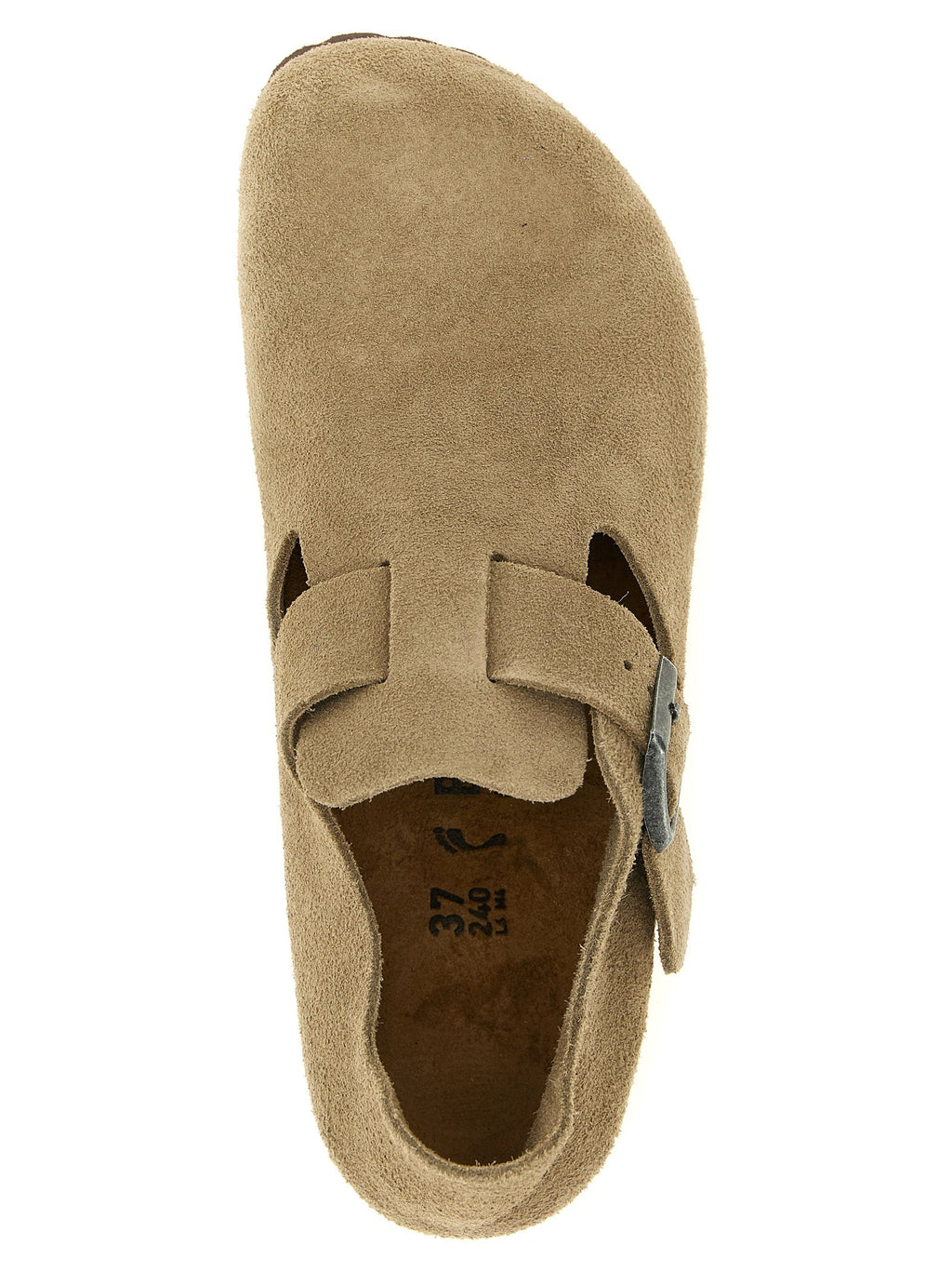 Birkenstock Beige Suede Leather Clogs