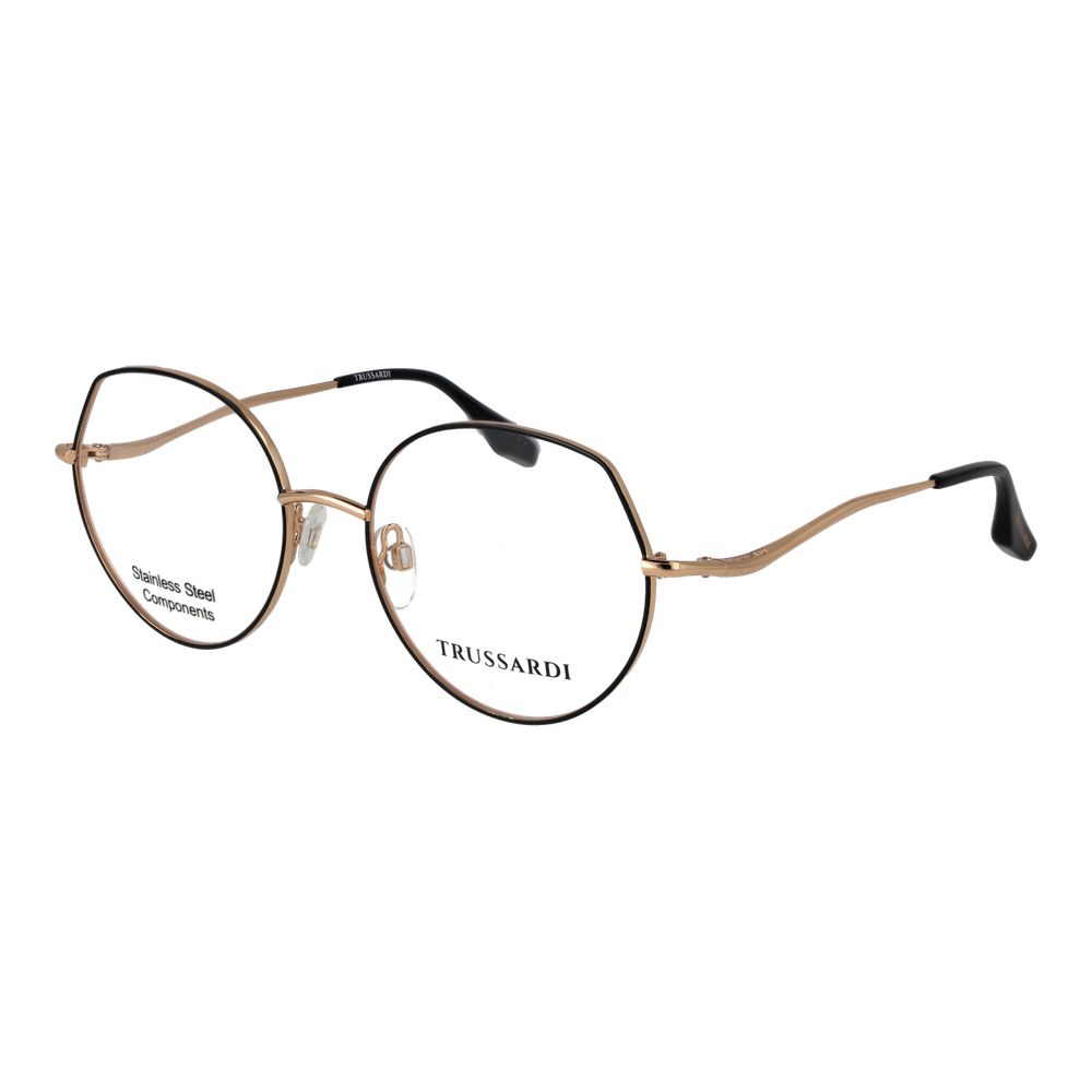 Trussardi Black Stainless Steel Glasses (Frames)