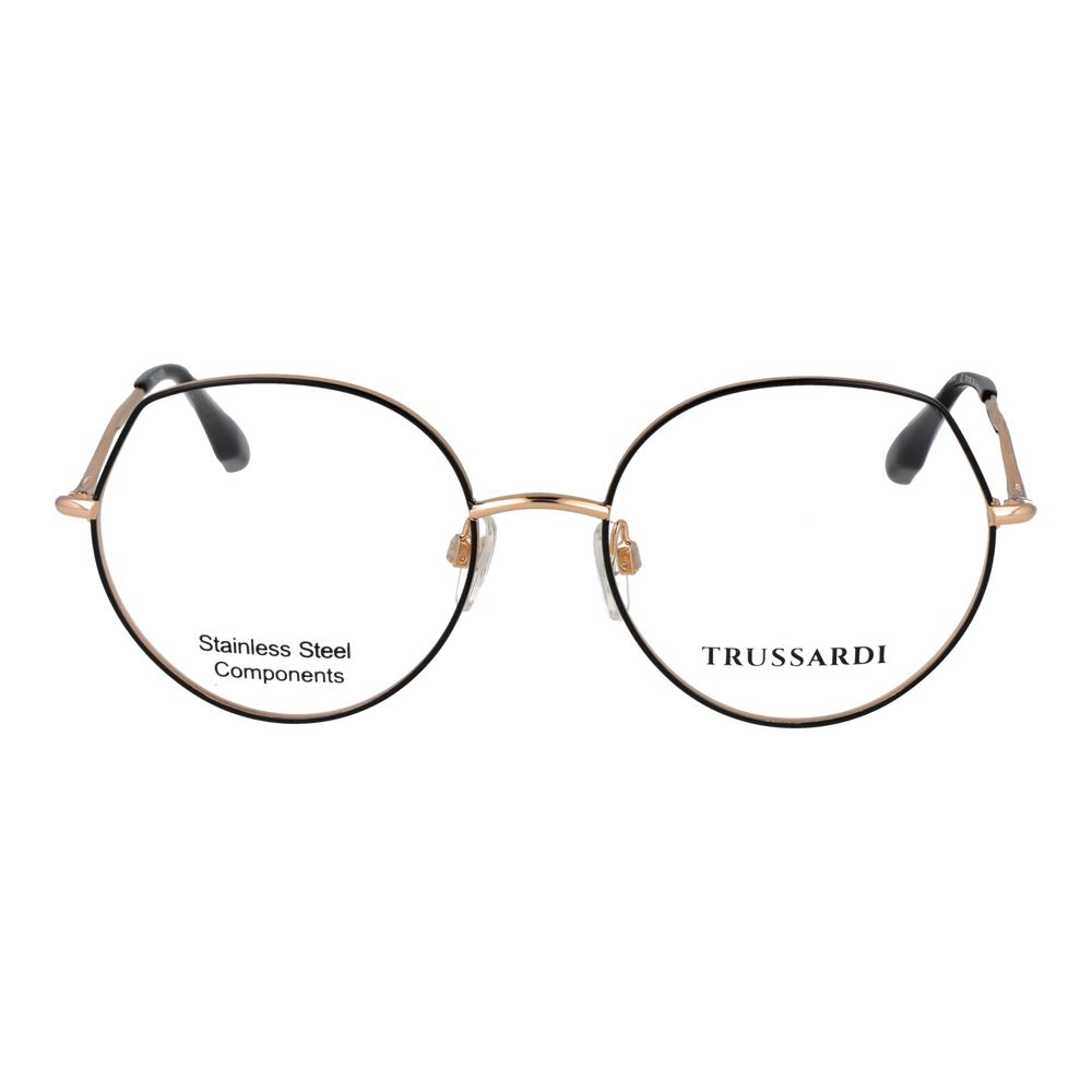 Trussardi Black Stainless Steel Glasses (Frames)