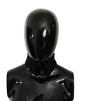 Dolce & Gabbana Black Fur Neck Collar Wrap Lambskin Scarf