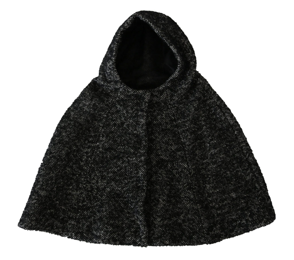 Dolce & Gabbana Gray Tweet Wool Kaftan Jacket Coat Top