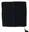 Dolce & Gabbana Black Square Handkerchief 100% Silk Scarf