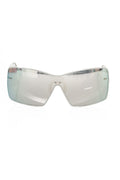 Frankie Morello Silver Metallic Fiber Women Sunglasses
