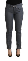 Levi's Gray Cotton Low Waist Skinny Denim Jeans
