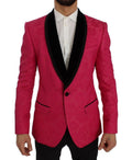 Dolce & Gabbana Pink Floral Brocade Slim Blazer Jacket Dolce & Gabbana