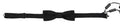 Dolce & Gabbana Black Pattern Silk Adjustable Neck Papillon Bow Tie
