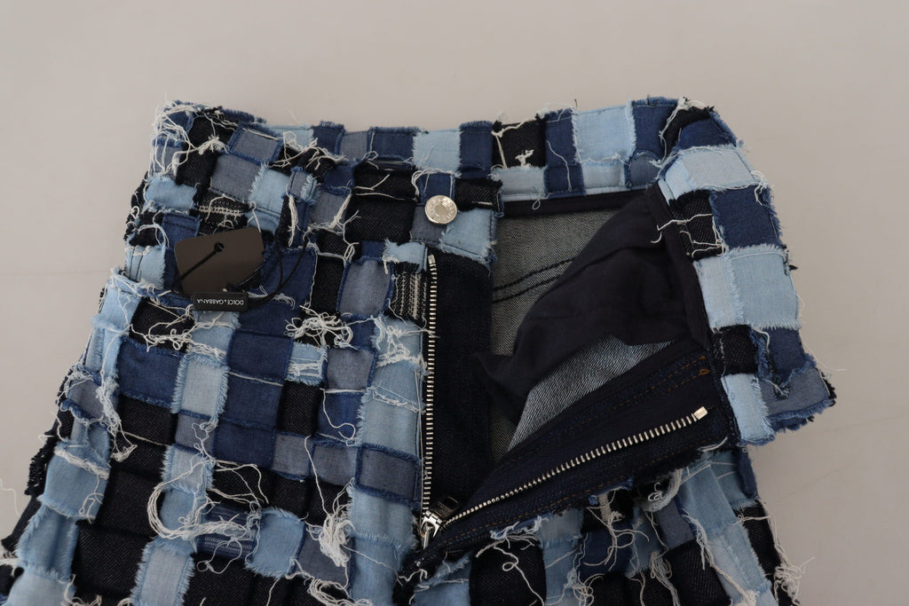Dolce & Gabbana Multicolor Patchwork Cotton Denim Jeans