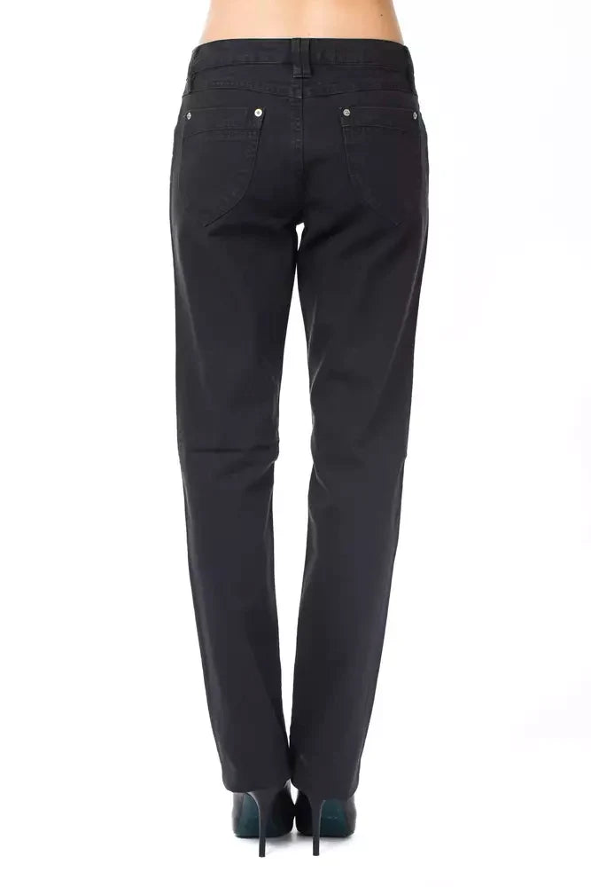 Ungaro Fever Blue Cotton Women's Regular Fit Jean