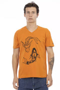 Trussardi Action Orange Cotton Men's T-Shirt