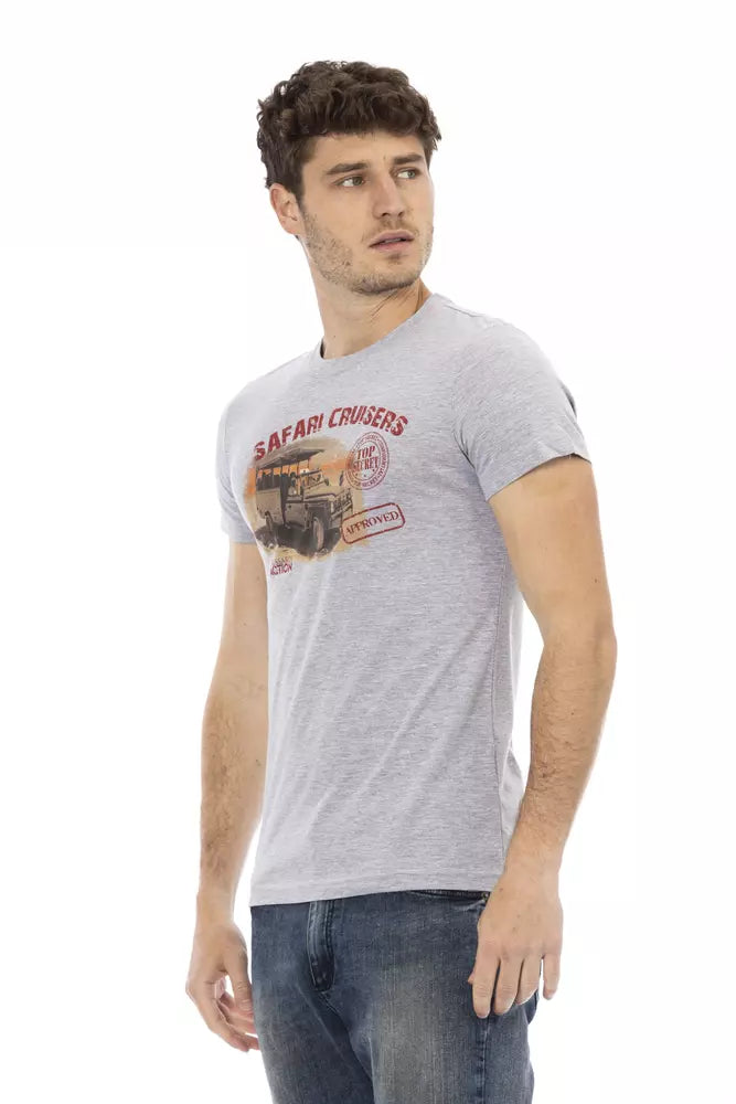 Trussardi Action Gray Cotton Men's T-Shirt Trussardi Action