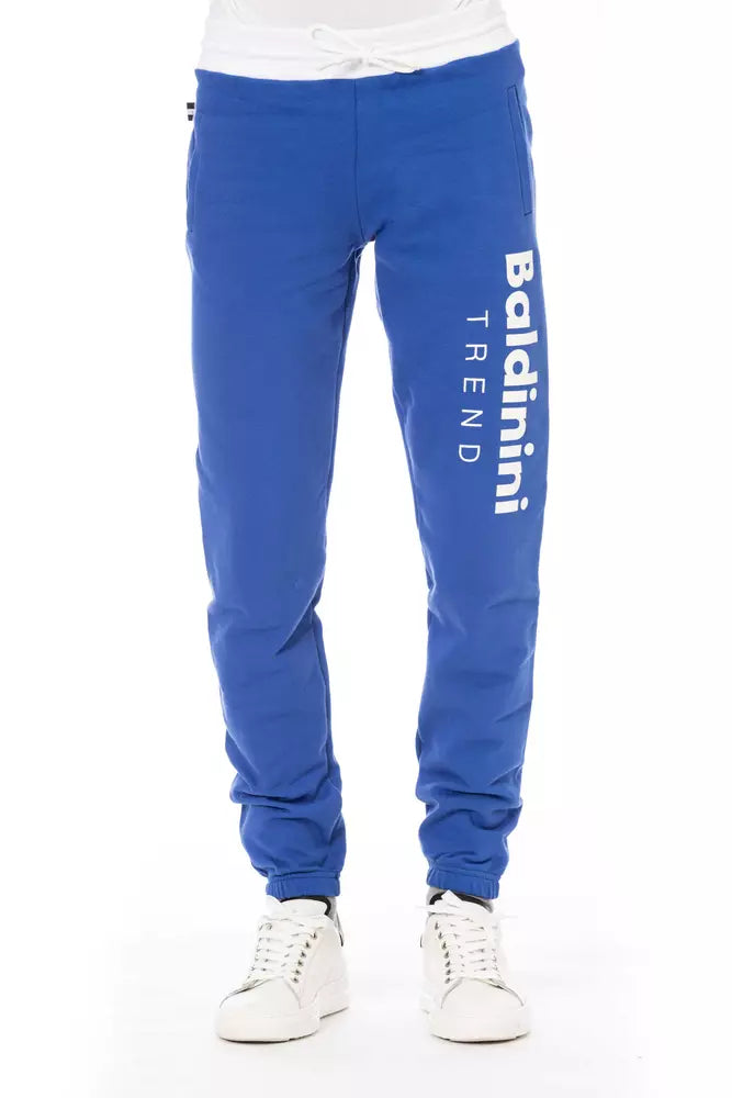 Baldinini Trend Blue Cotton Men's Sport Pant
