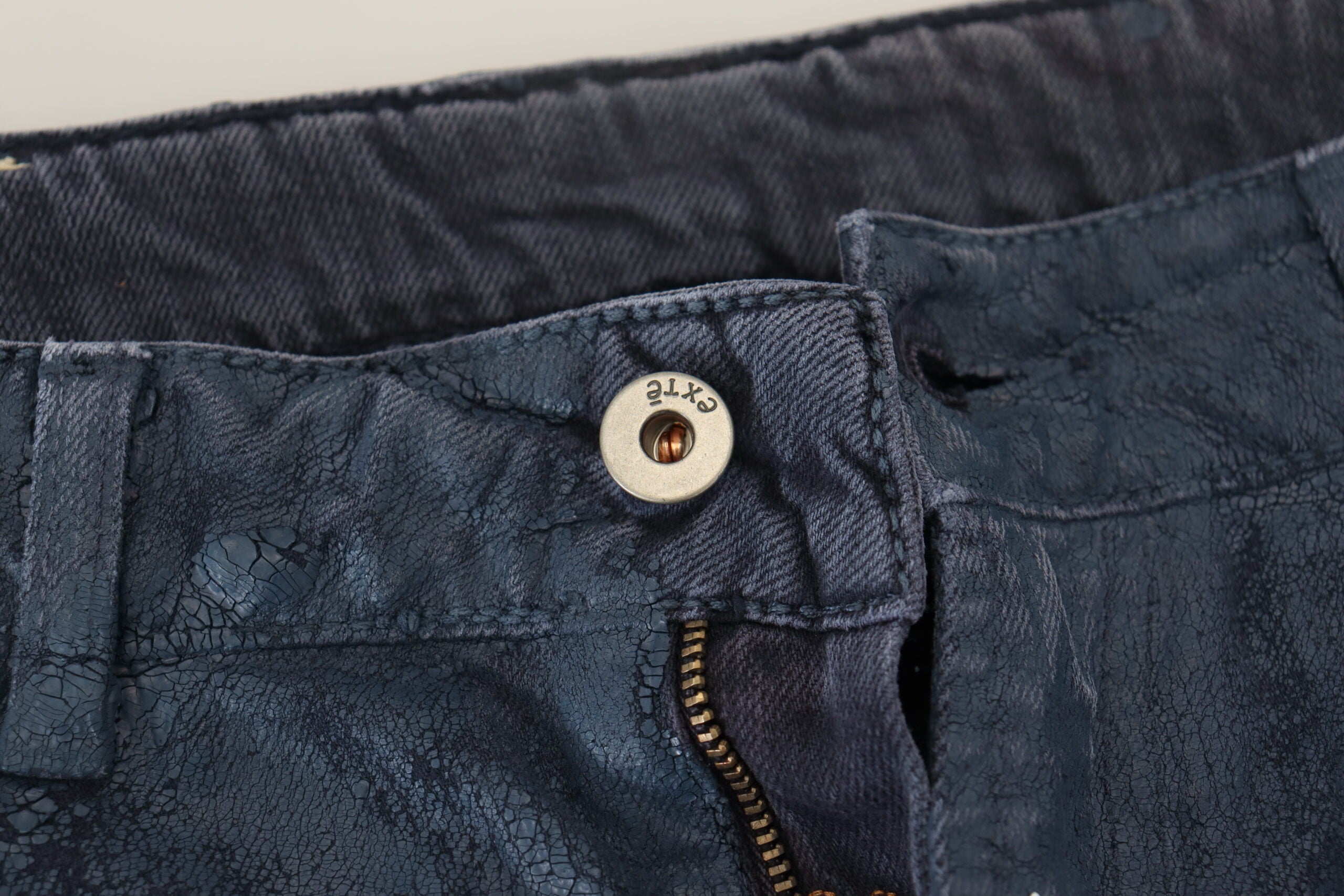 Exte Blue Cotton Tapered Slim Fit Men Casual Denim Jeans