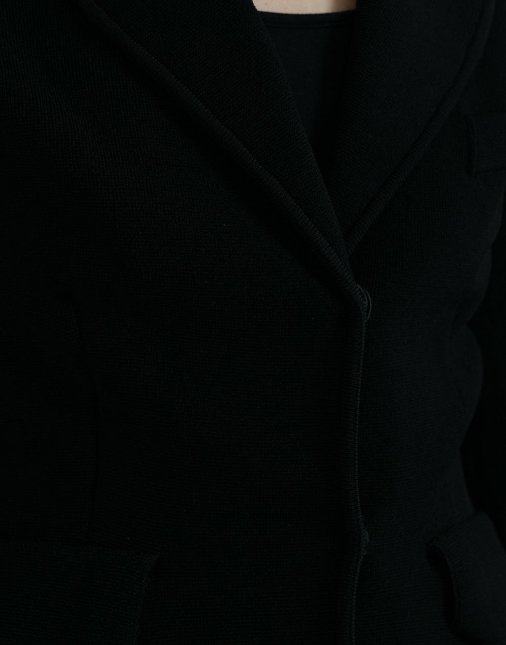 Dolce & Gabbana Black Viscose Single Breasted Blazer Jacket