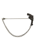 Dolce & Gabbana Brass Copper Silk Revolver Gun Men Brooch Lapel Pin