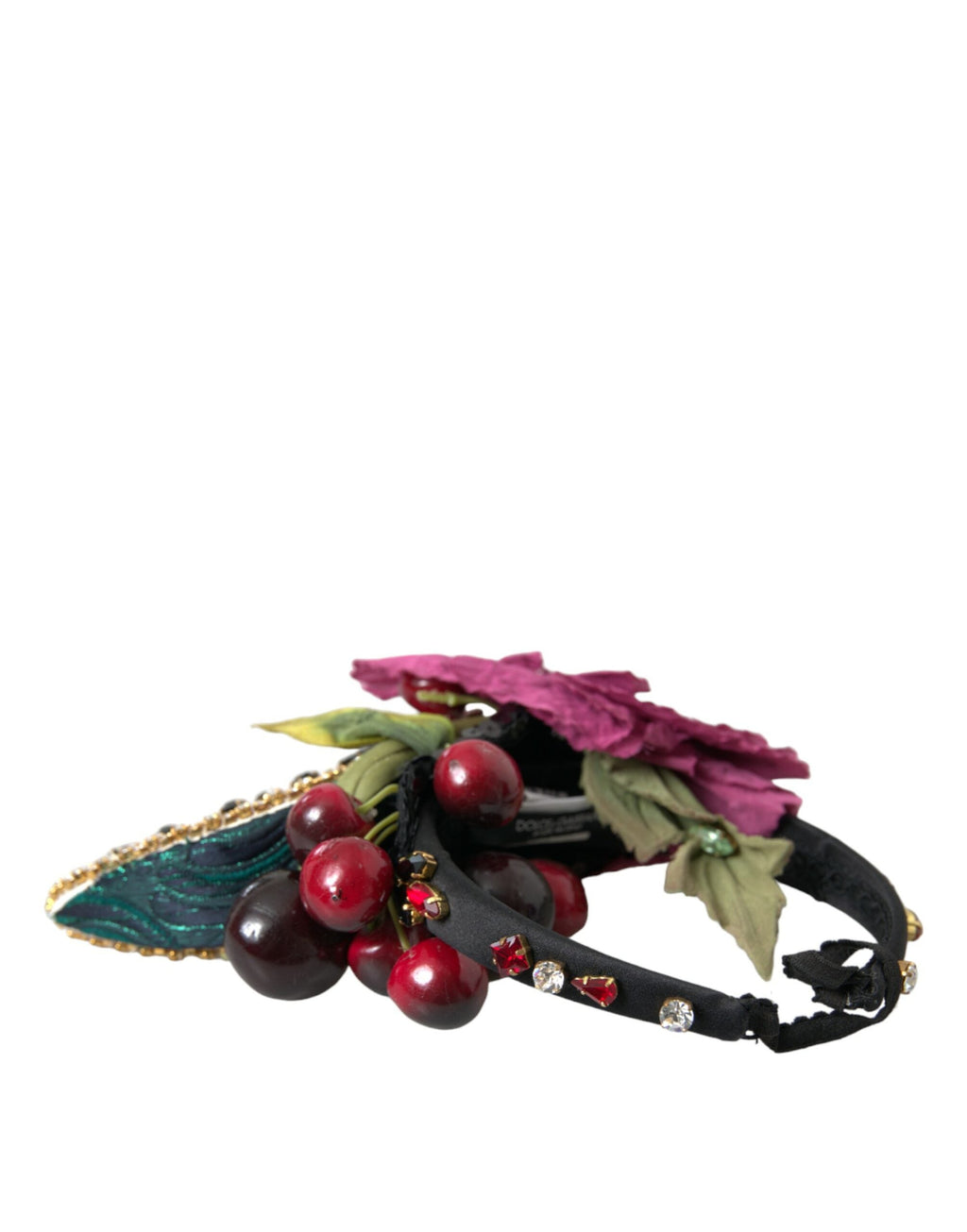 Dolce & Gabbana Red Watermelon Cherry Crystal Hairband Statement Diadem