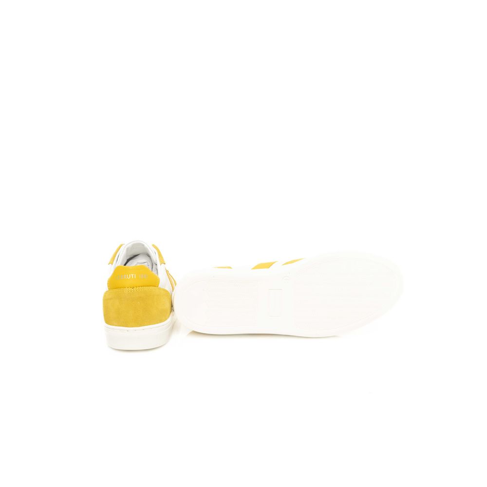 Cerruti 1881 Yellow Cowhide Men Sneaker