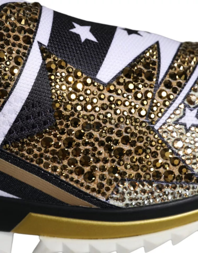 Dolce & Gabbana Multicolor Comet Star Print Sorrento Sneakers Shoes