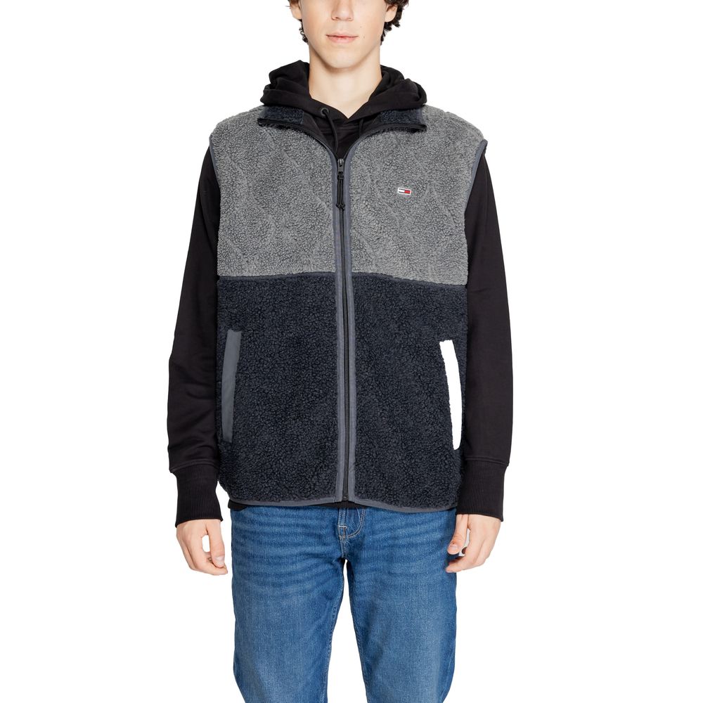 Tommy Hilfiger Jeans Black Recycled Polyester Sleeveless Jacket