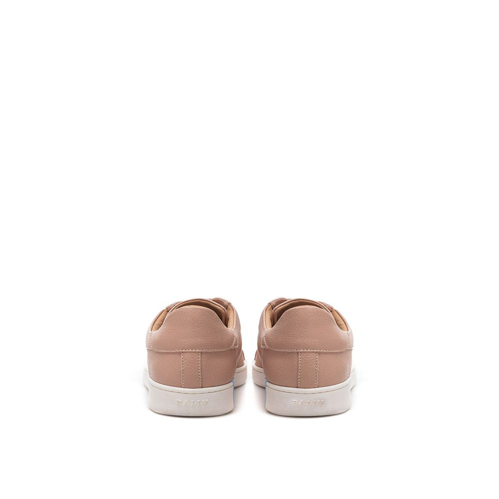 Bally Pink Leather Low Top Sneakers