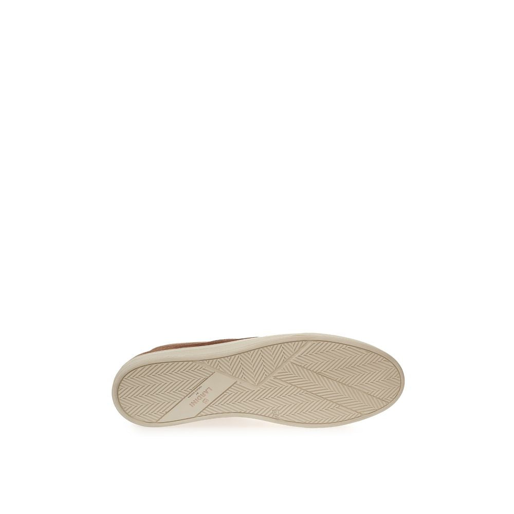 Lardini Brown Suede Leather Athletic Sneakers