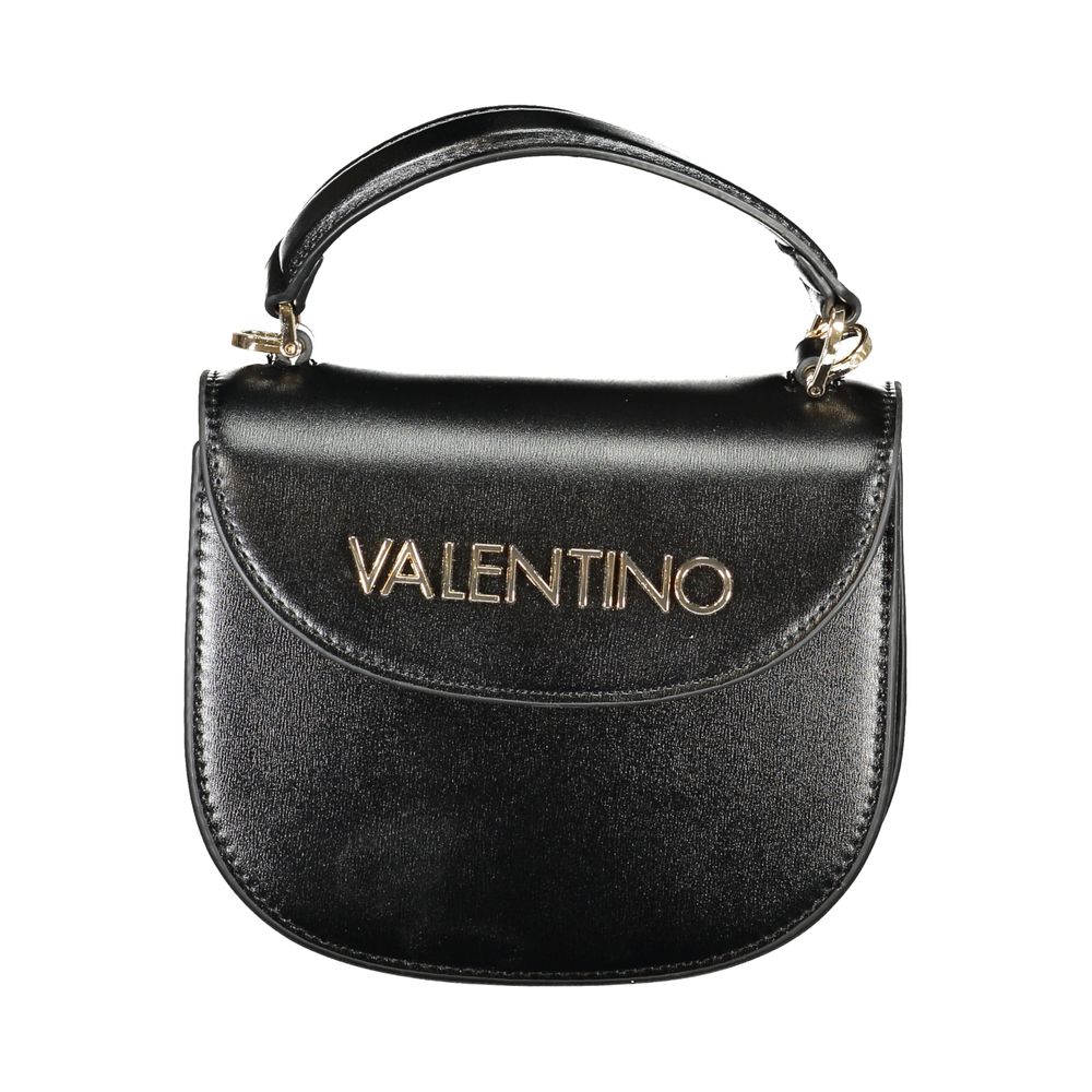 Mario Valentino Nero Polyurethane Women's Bag with Handle and Shoulder Strap