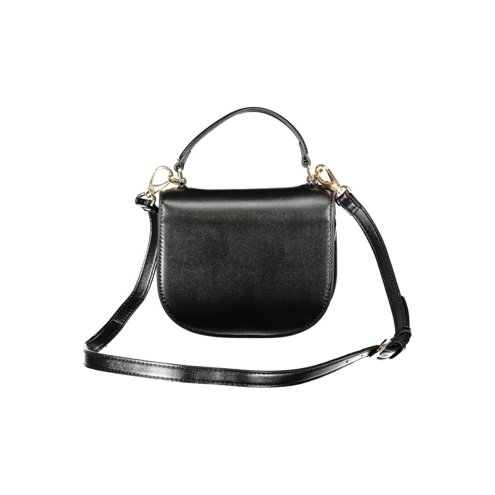 Mario Valentino Nero Polyurethane Women's Bag with Handle and Shoulder Strap