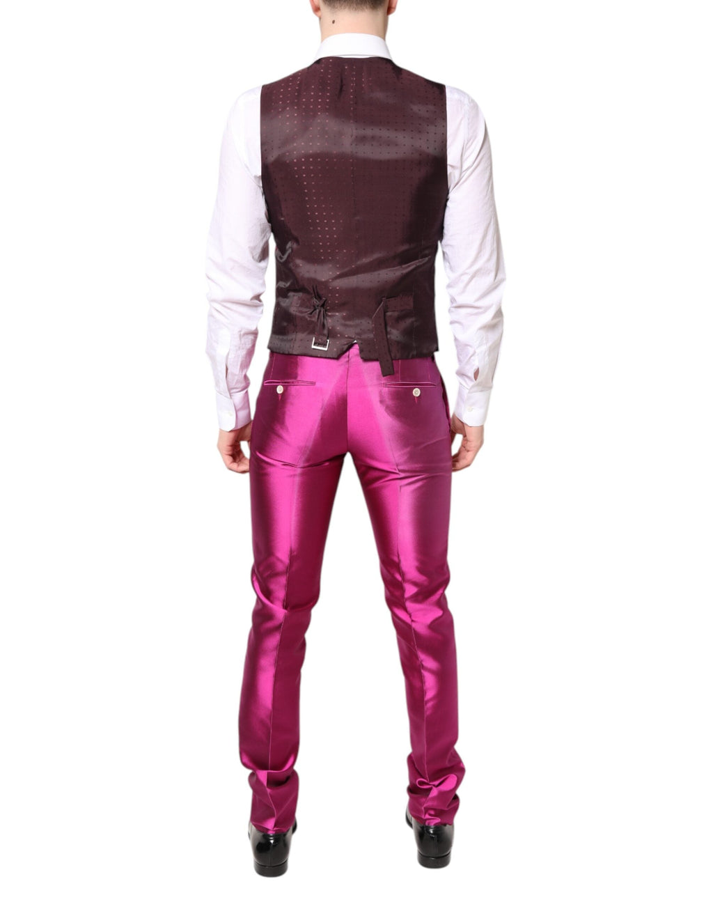 Dolce & Gabbana Pink SICILIA Double Breasted 3 Piece Suit