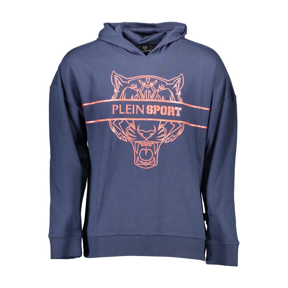 Plein Sport Blue Cotton Men's Hoodie Plein Sport