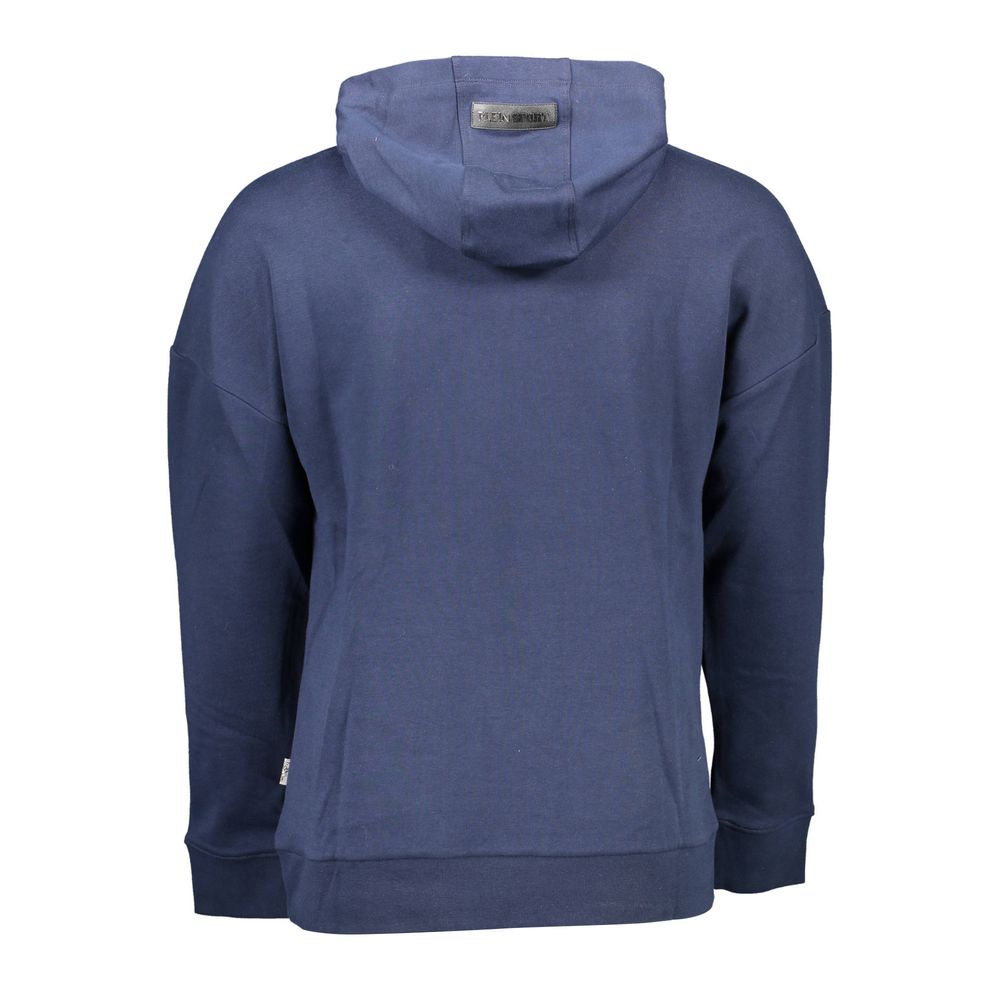 Plein Sport Blue Cotton Men's Hoodie Plein Sport
