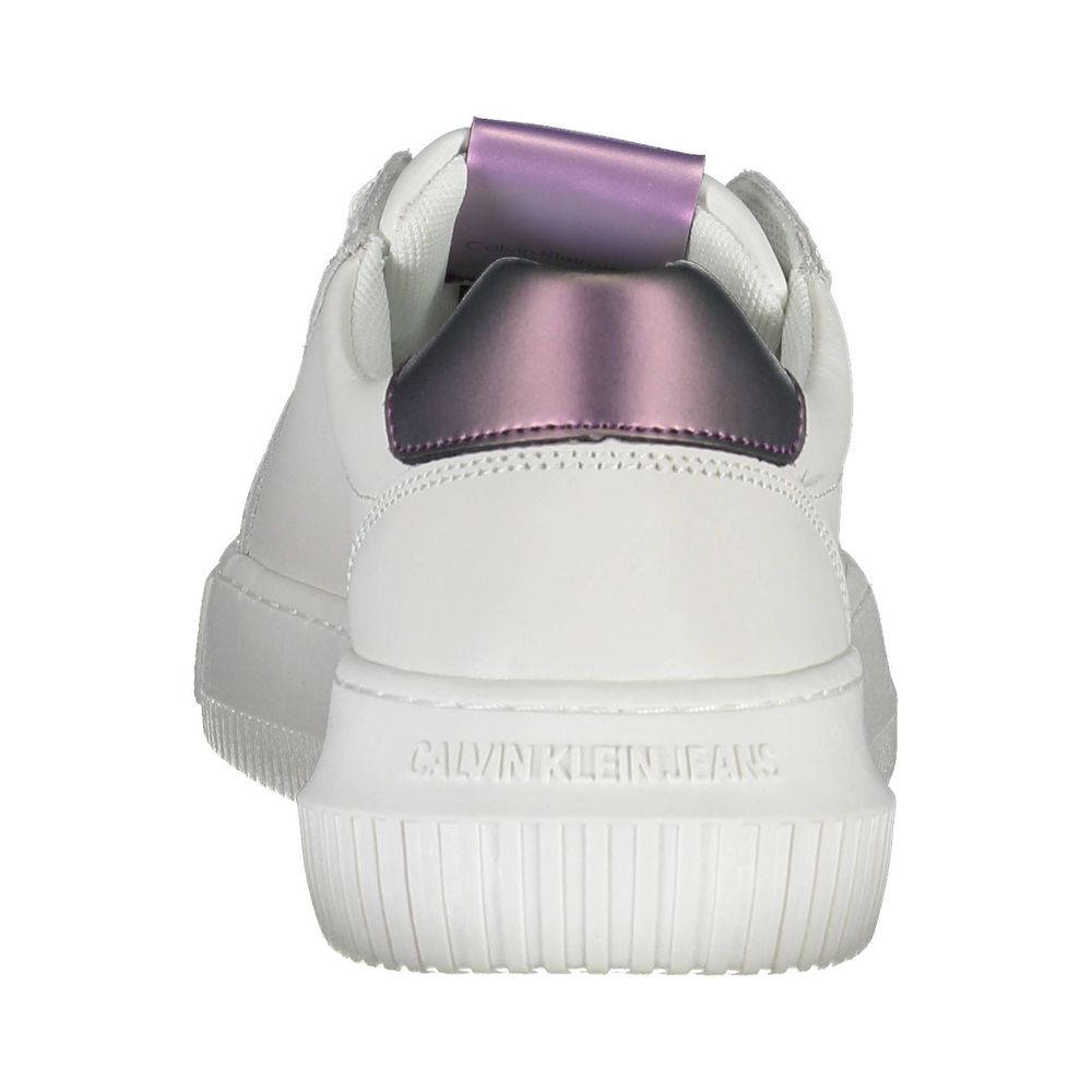 Calvin Klein Bianco Leather Women Sneaker Calvin Klein