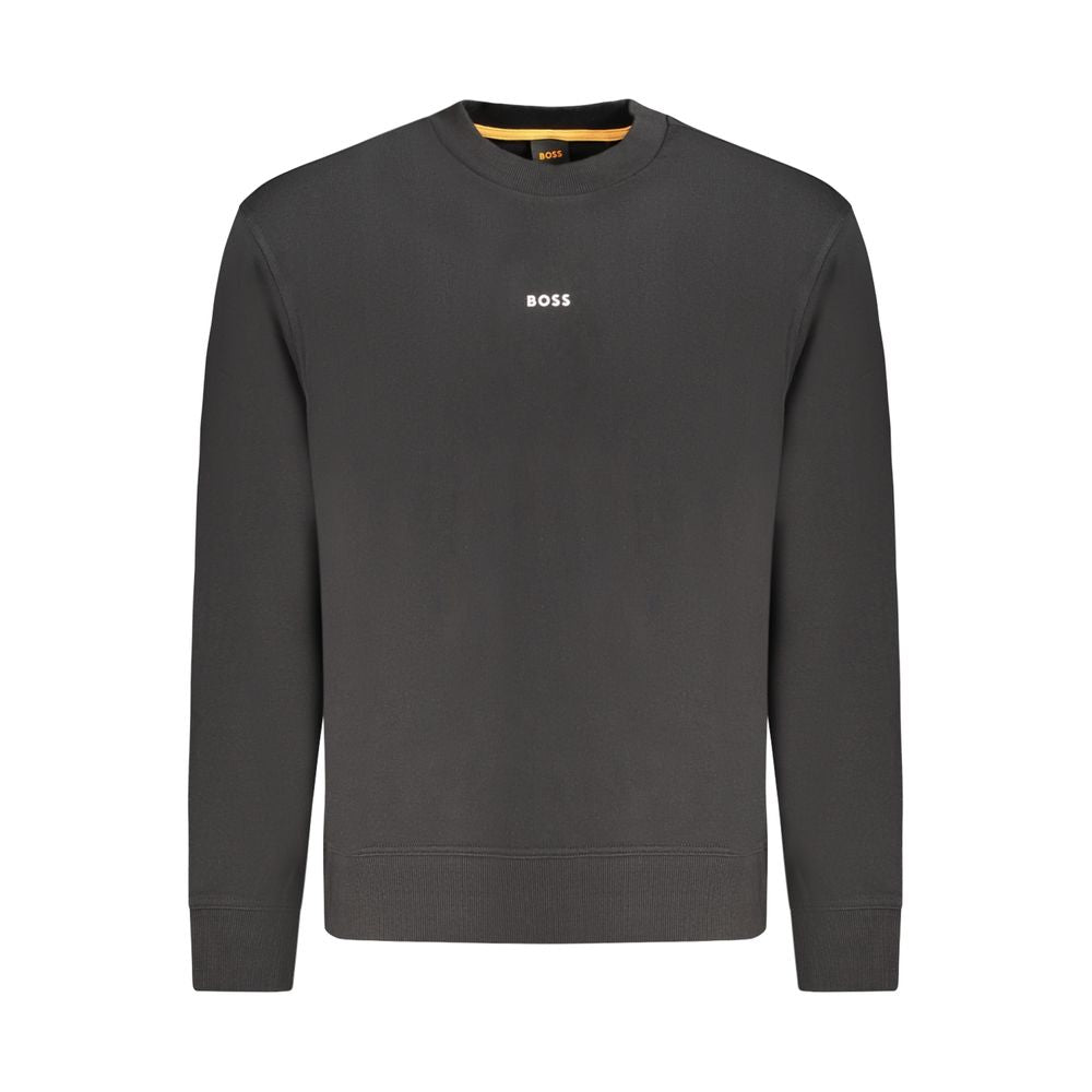Hugo Boss Black Cotton Men Sweatshirt