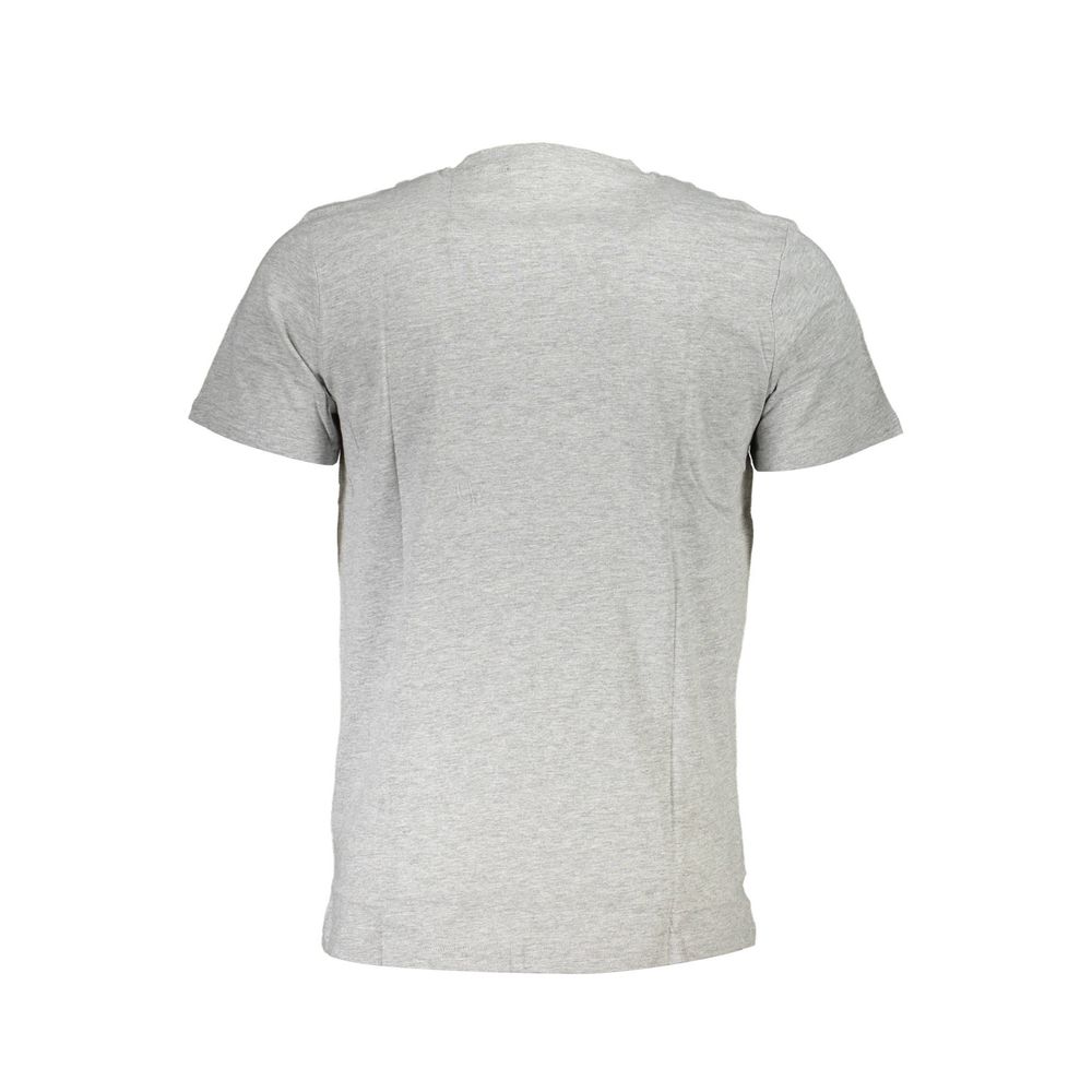 Cavalli Class Grigio Cotton Men T-Shirt Cavalli Class