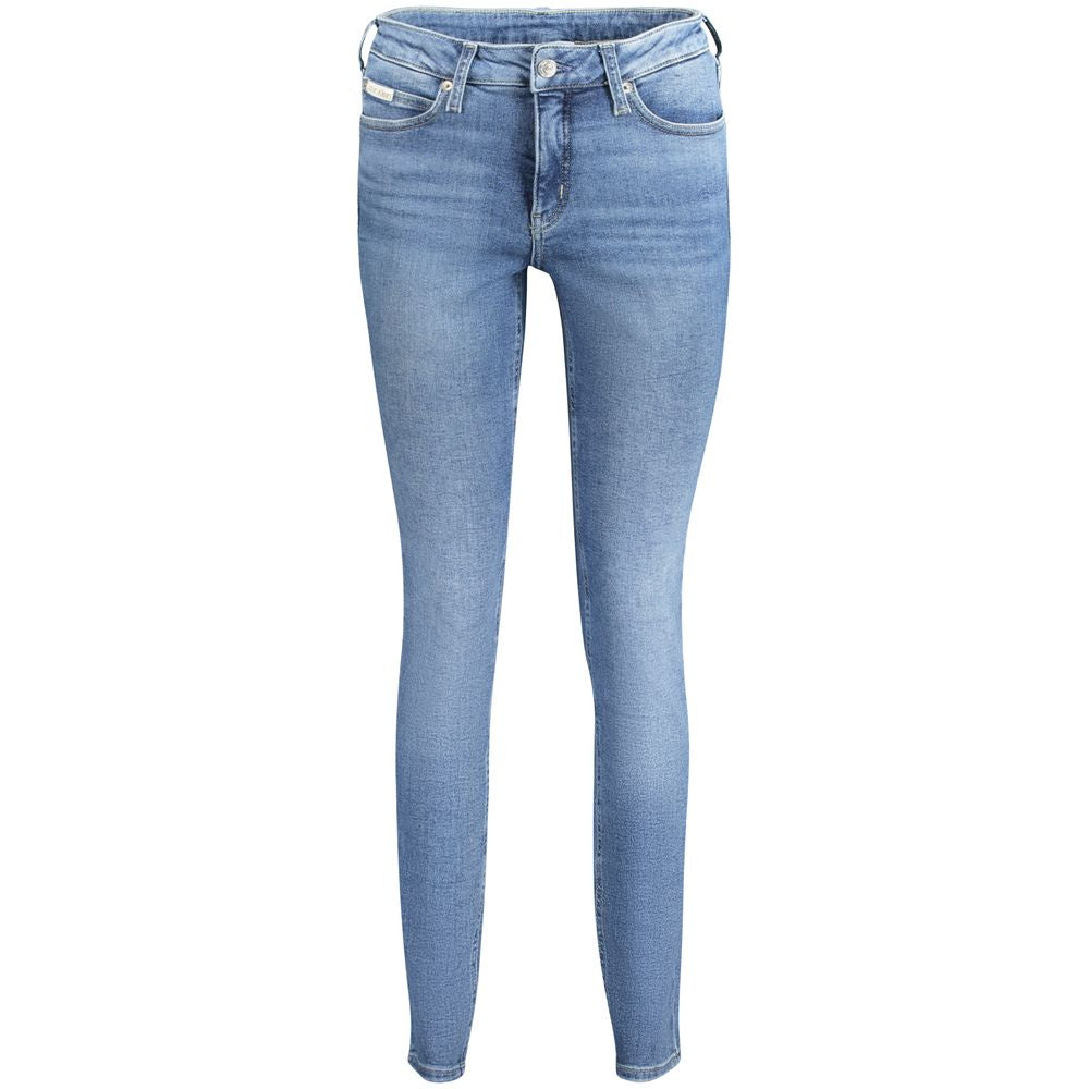 Calvin Klein Blu Cotton Women Jeans Calvin Klein