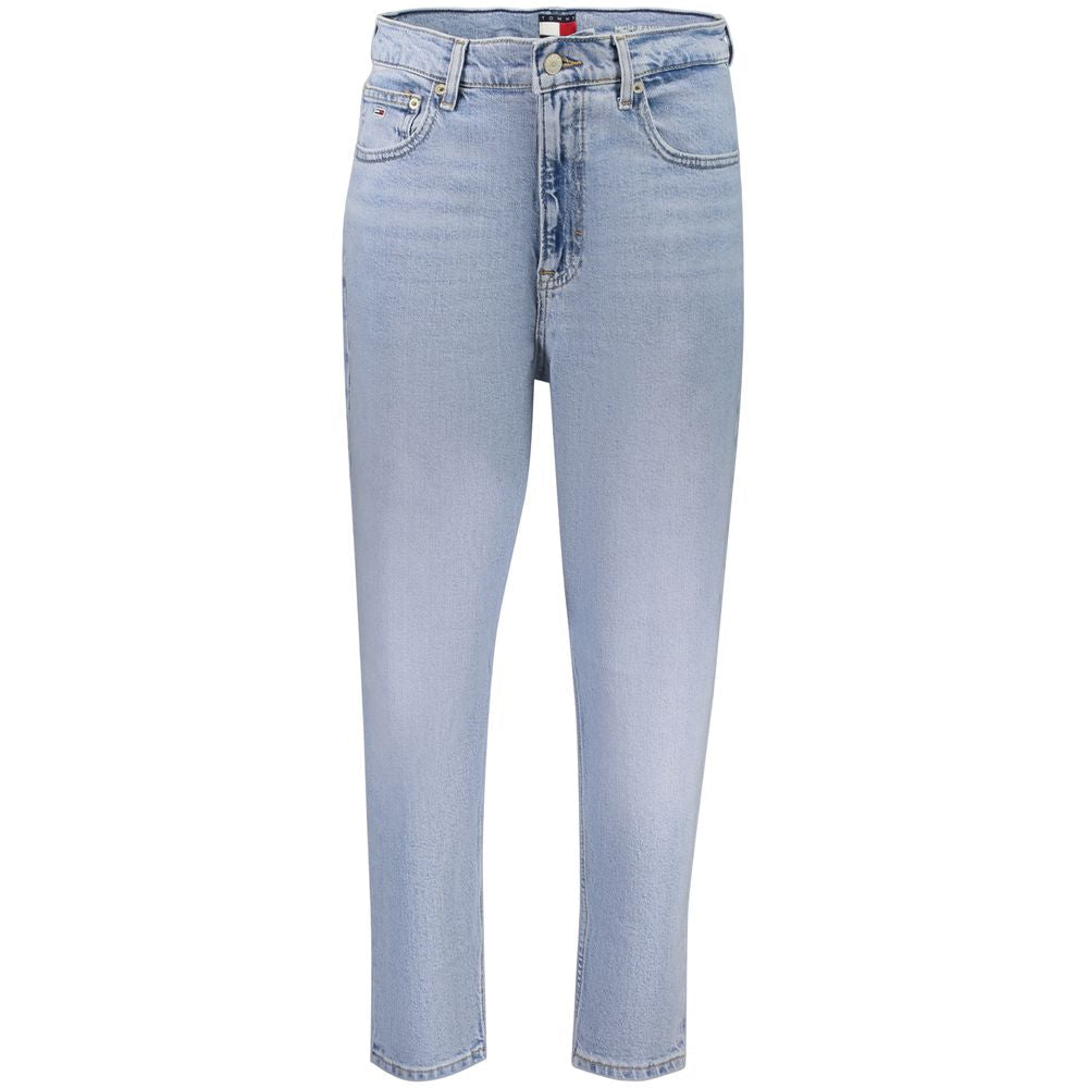 Tommy Hilfiger Azzurro Cotton Women's High-Waisted Jean