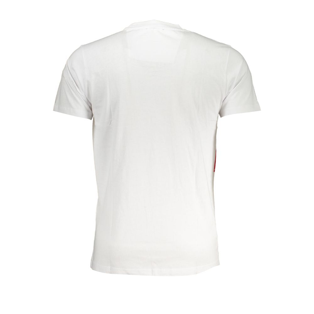 Cavalli Class Bianco Cotton Men T-Shirt Cavalli Class
