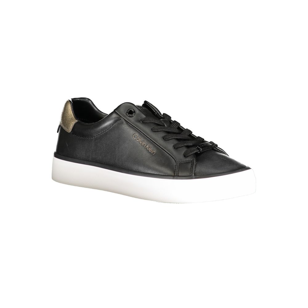 Calvin Klein Black Leather Women Sneaker Calvin Klein