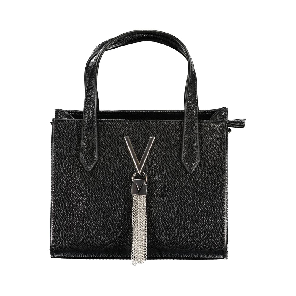 Mario Valentino Nero Polyurethane Women's Bag with Handles and Shoulder Strap