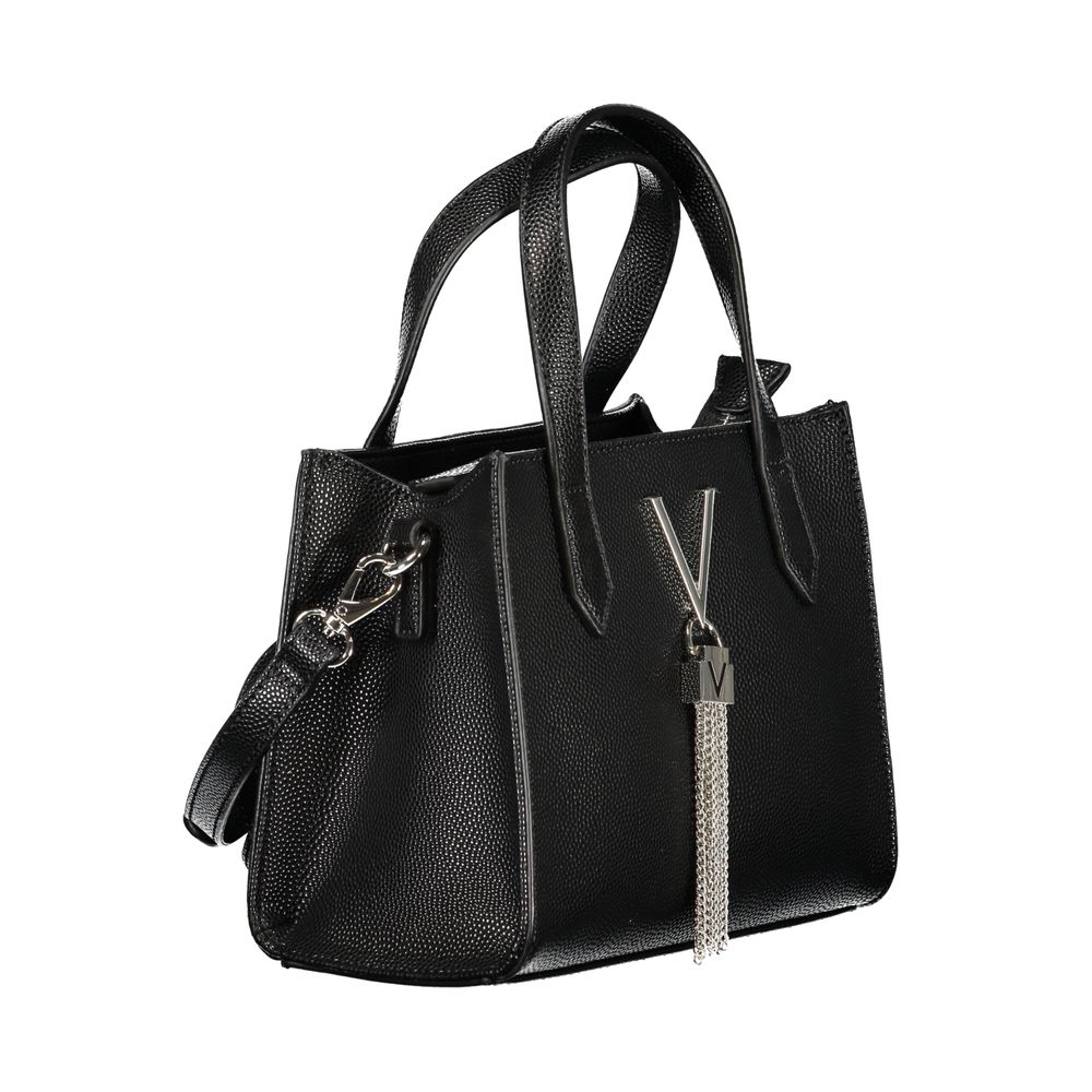 Mario Valentino Nero Polyurethane Women's Bag with Handles and Shoulder Strap