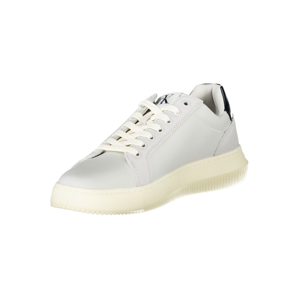 Calvin Klein White Polyurethane Men's Sneaker Calvin Klein