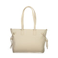Mario Valentino Beige Polyurethane Women's Bag with Adjustable Straps